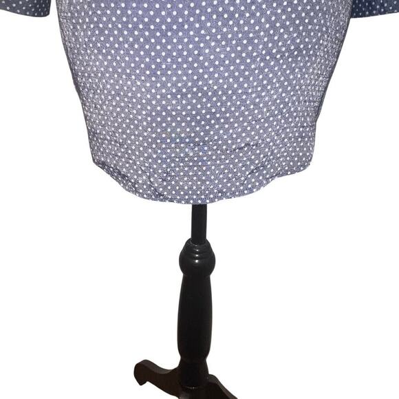 Fred David womens size small polkadot hi/low hem fairy whimsy goth button Henley - Picture 6 of 8